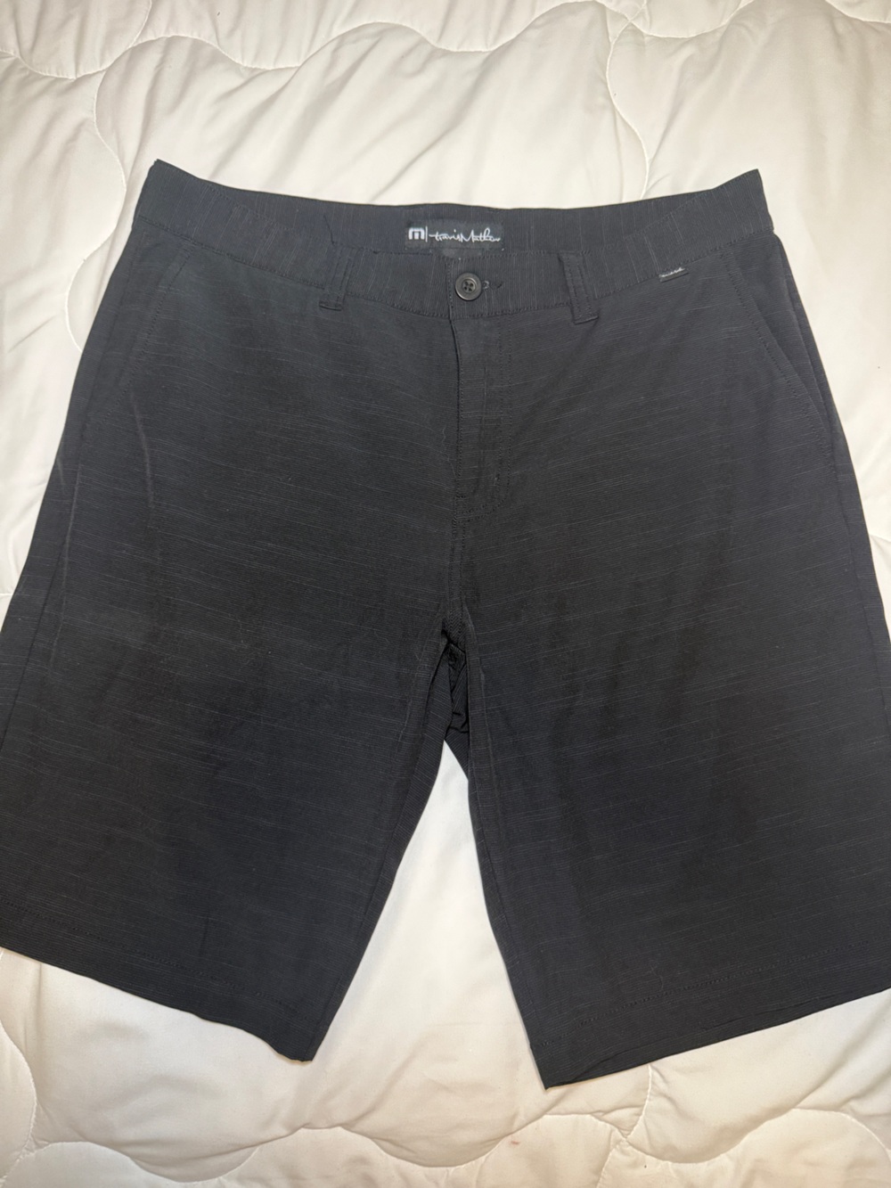 Travis Mathew Men's Black Flat Front Golf Shorts
